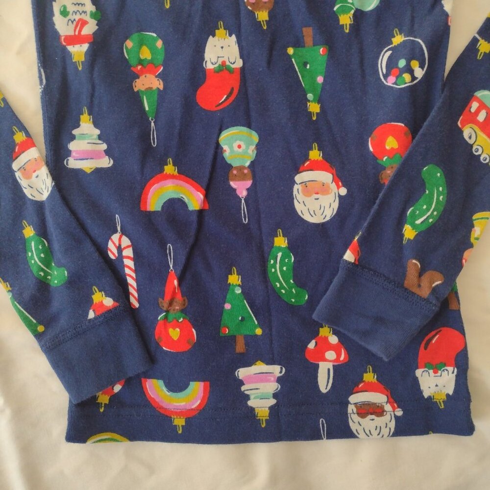 Hanna Andersson Kids Christmas Pajama Tops 10 Set of 2 Organic Cotton Thermal - Picture 8 of 11